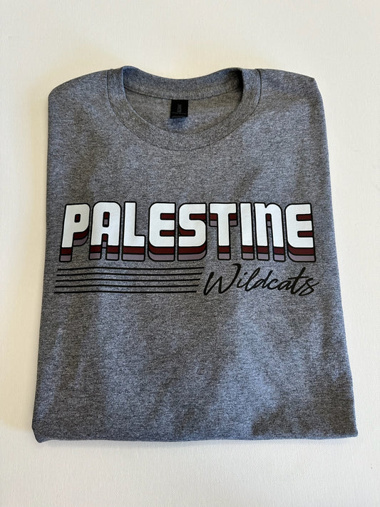 Palestine Wildcats Retro Line Spirit Tee