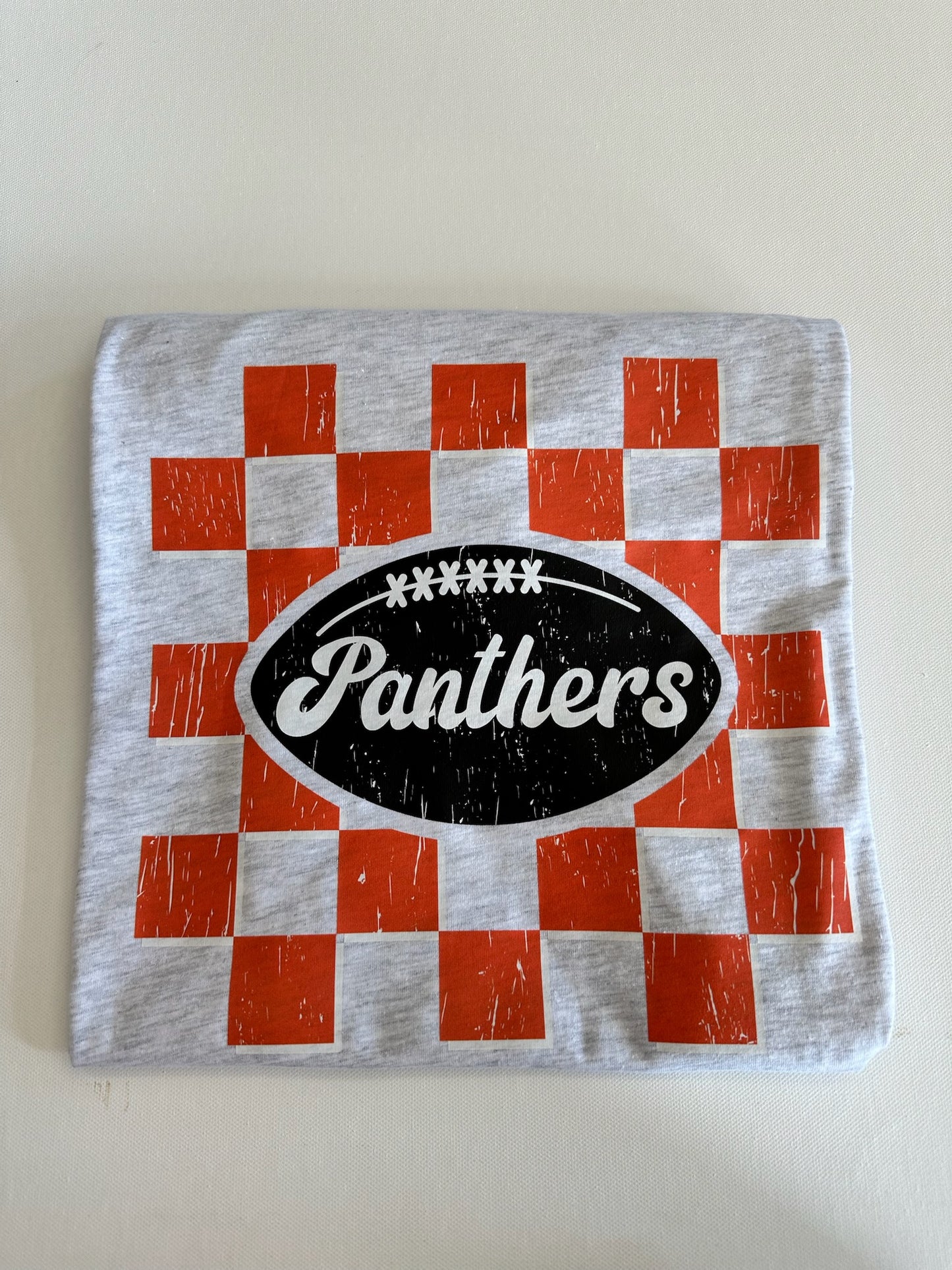 Orange/Black Checkered Football Spirit Tee