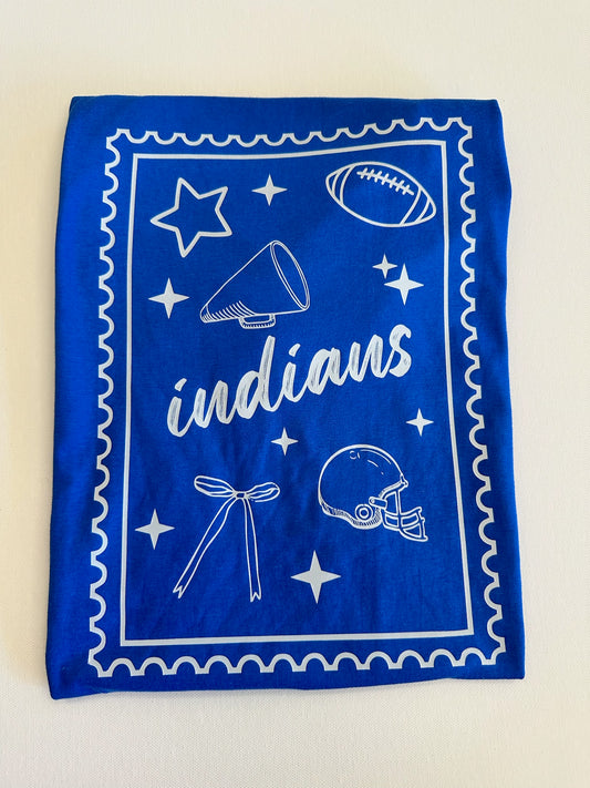 Blue Indians Postcard Spirit Tee