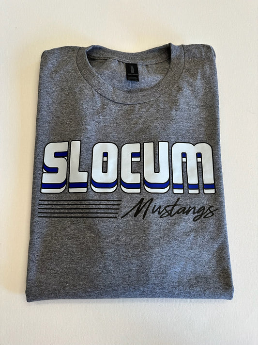 Slocum Mustangs Retro Line Spirit Tee