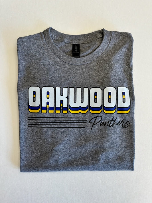 Oakwood Panthers Retro Line Spirit Tee