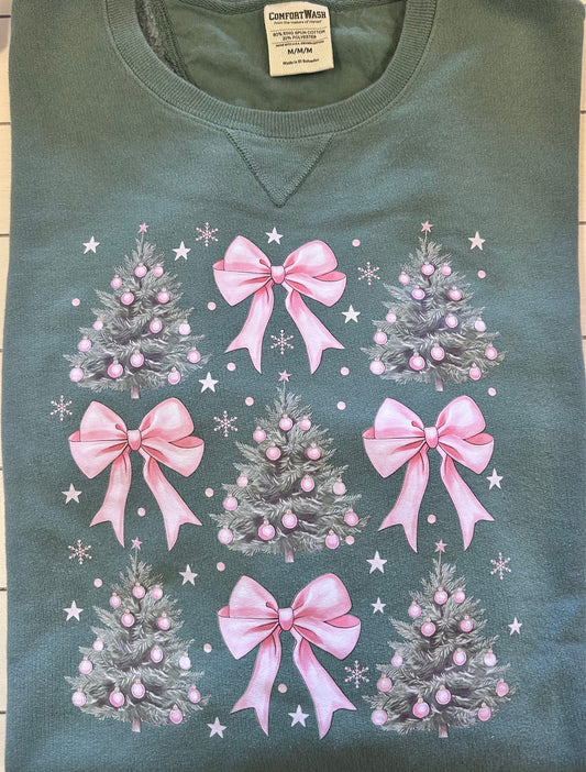 Christmas Trees and Bows Sweatshirt