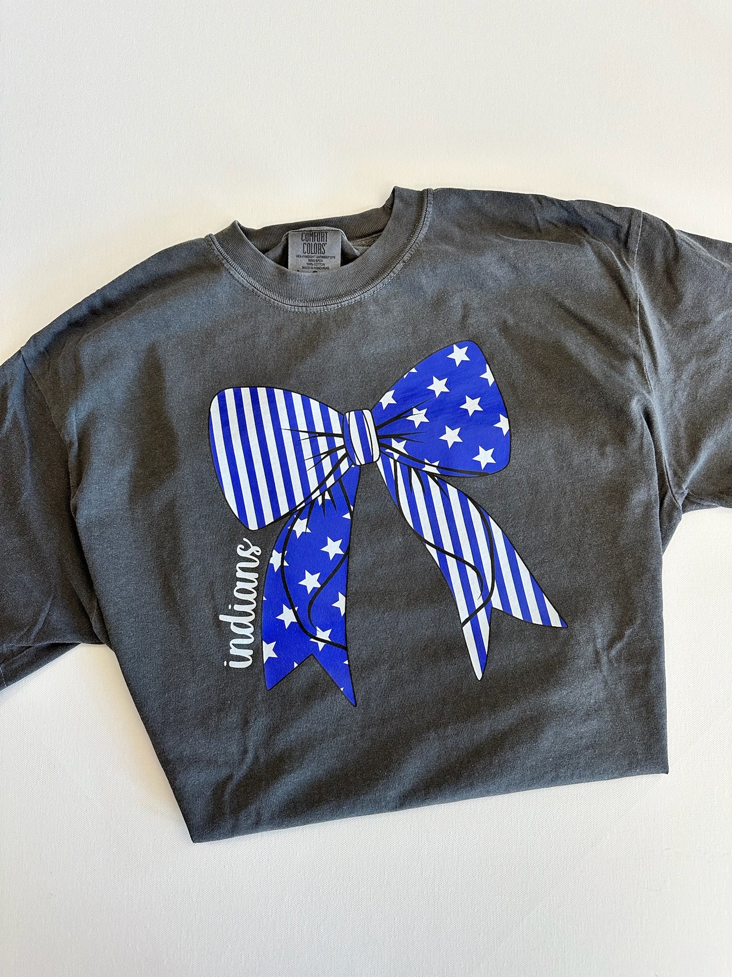 Blue Indians Stars and Stripes Bow Spirit Tee