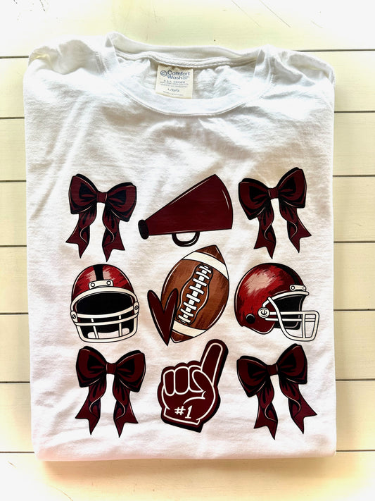 Palestine Wildcats Football Multibow Spirit Tee