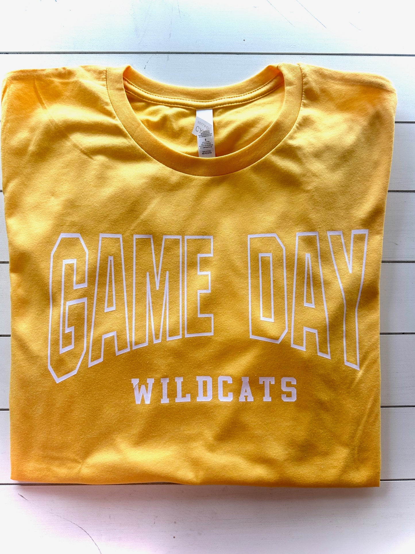 Cayuga Wildcats Curved Game Day Spirit Tee