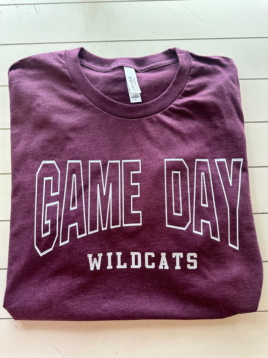 Palestine Wildcats Curved Game Day Spirit Tee