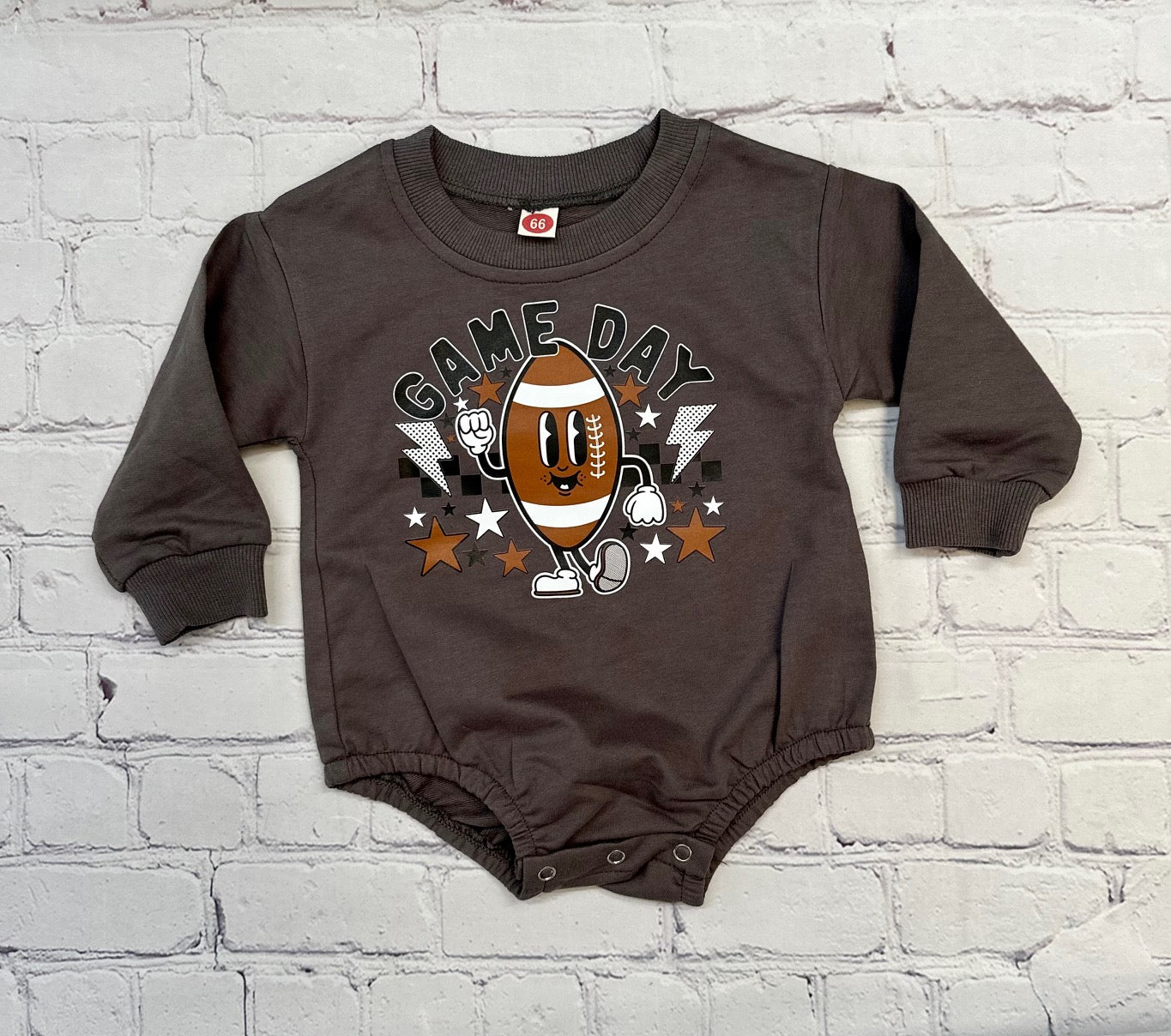 Retro Football "Game Day" Graphic Onesie