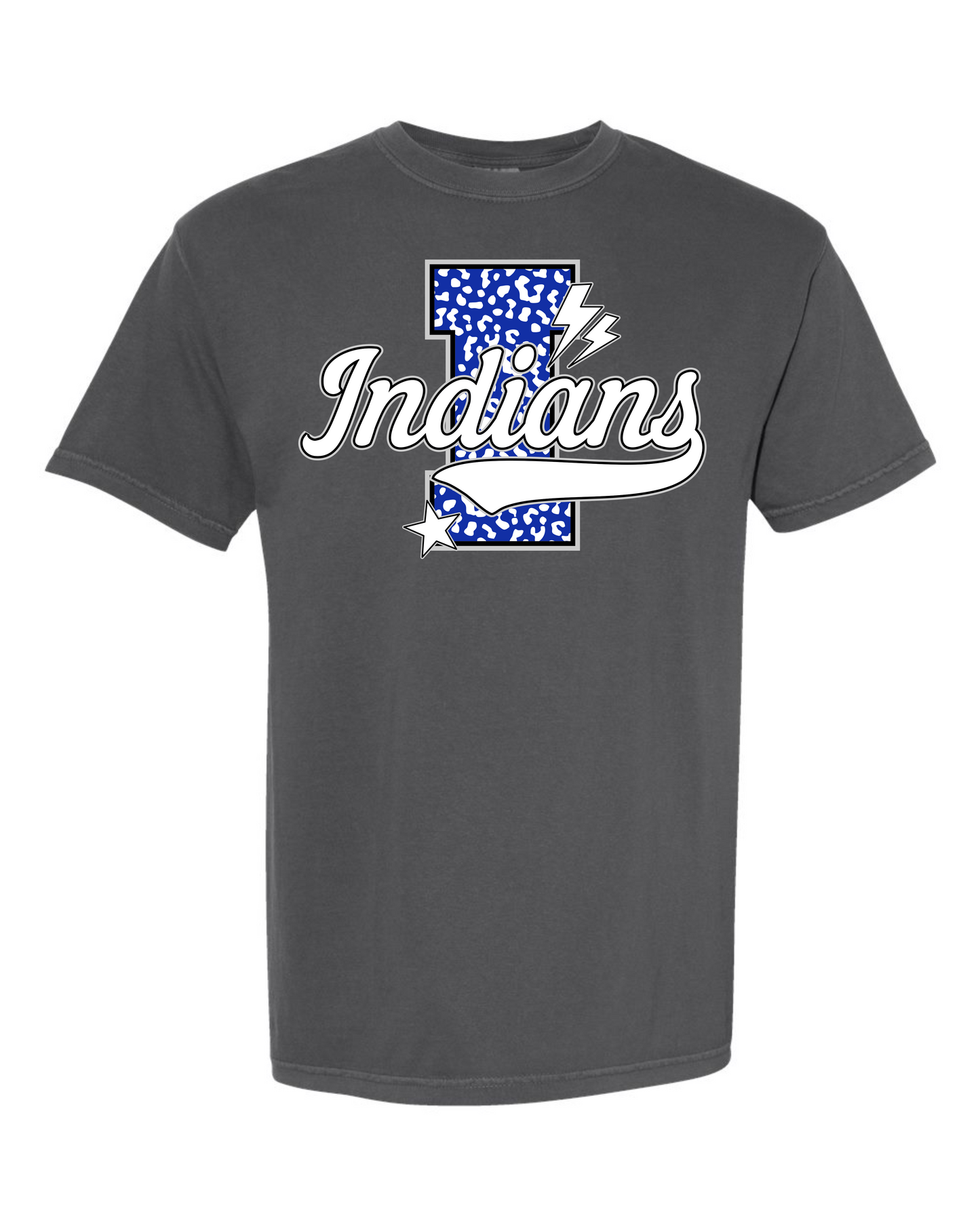 Leopard Print Initial Spirit Graphic Tee - Frankston Indians