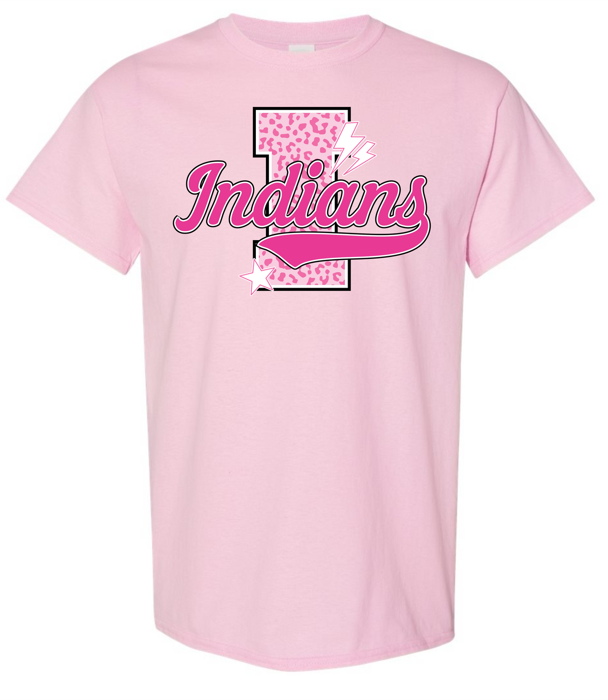 Pink Out Leopard Initial Spirit Graphic Tee