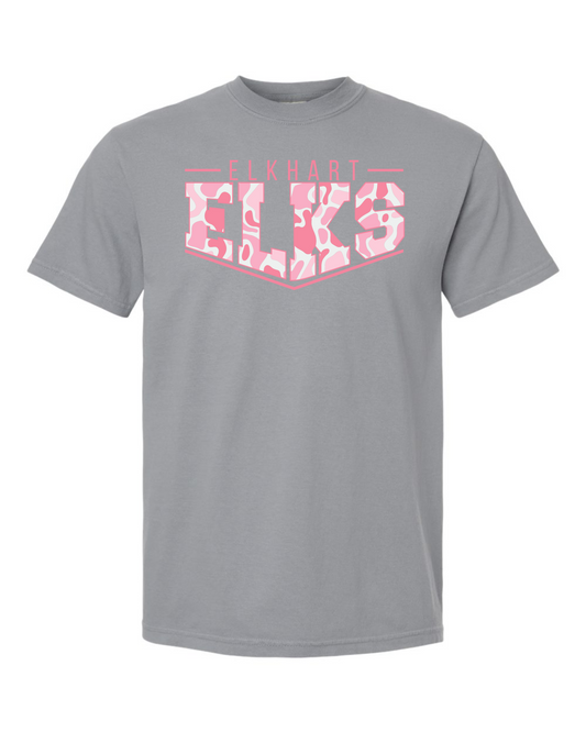 Pink Pointed Camo Spirt Graphic Tee - Elkhart