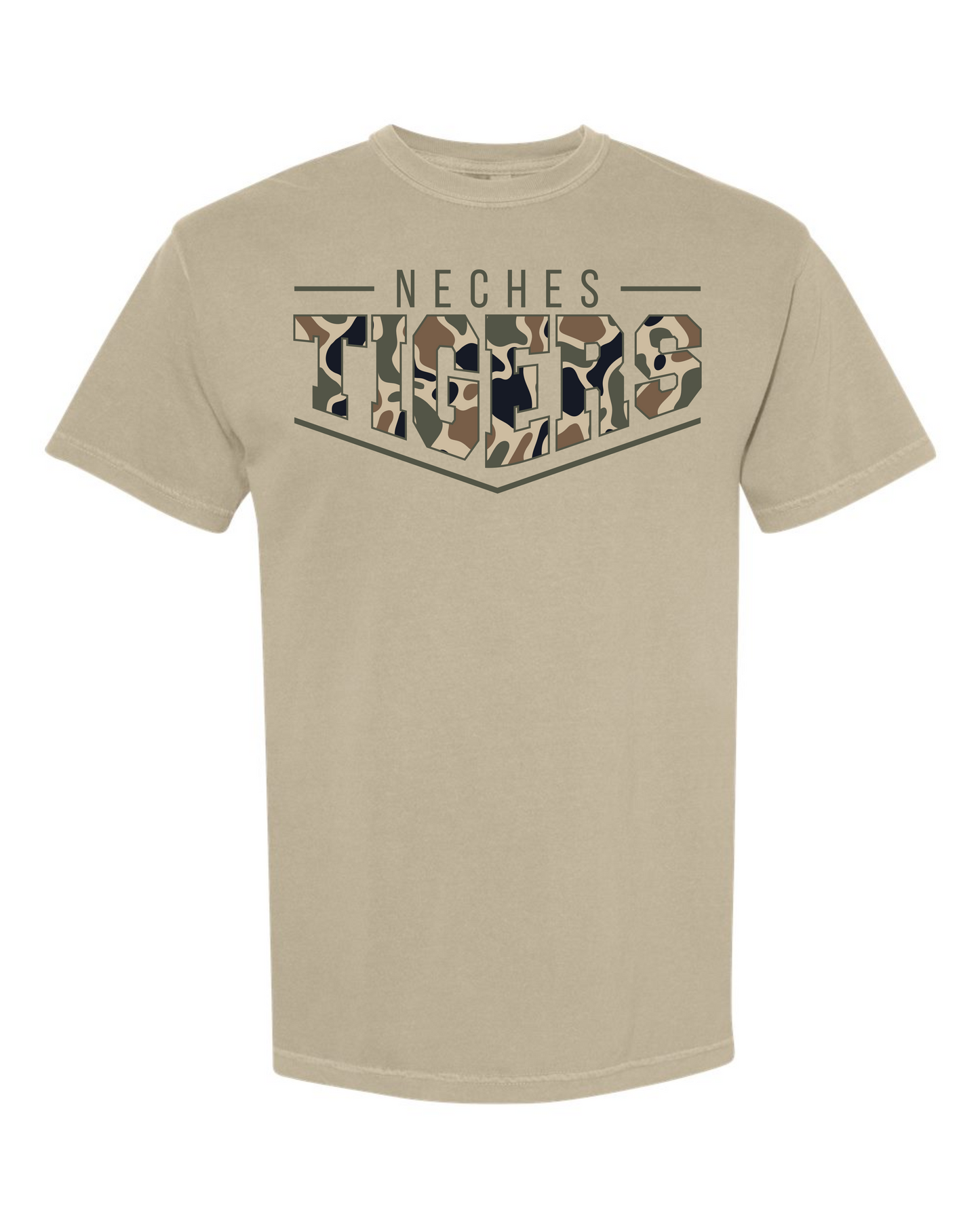 Pointed Camo Spirit Graphic Tee - Multi School and Custom