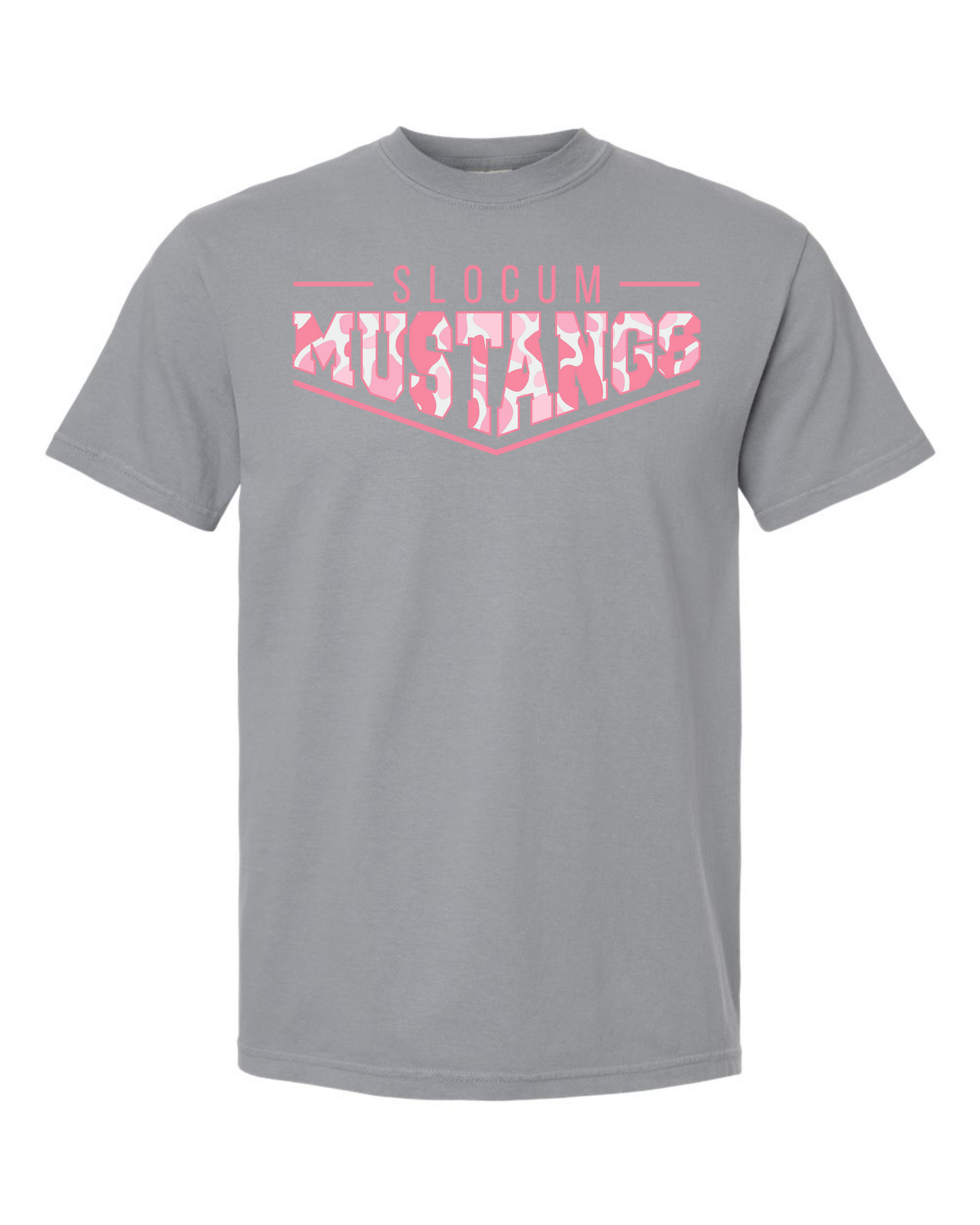 Pink Pointed Camo Spirit Graphic Tee - Multi School and Custom
