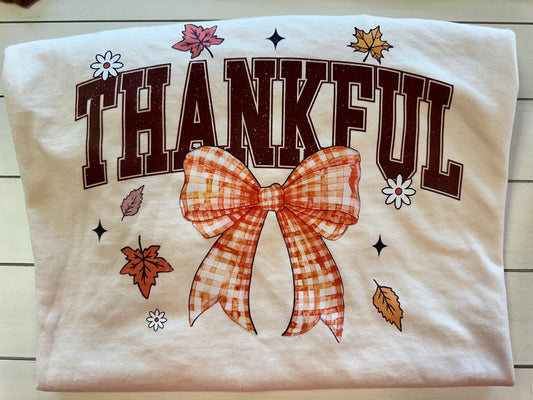 Thankful Fall Bow Graphic Tee