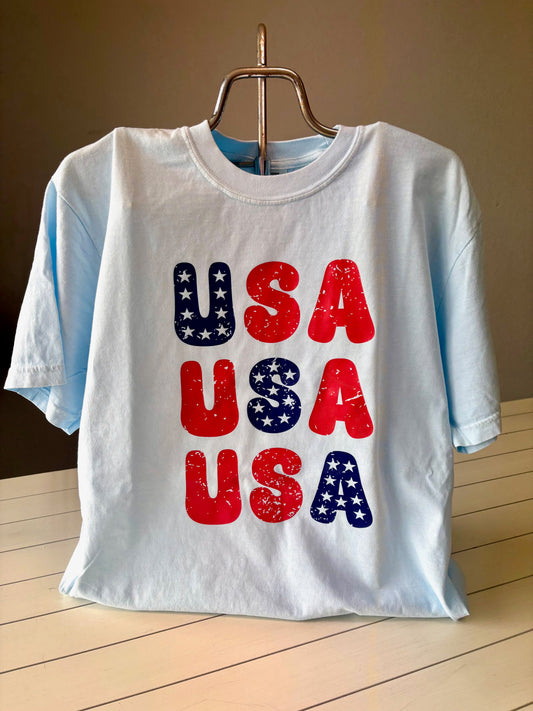 Stacked USA Graphic Tee