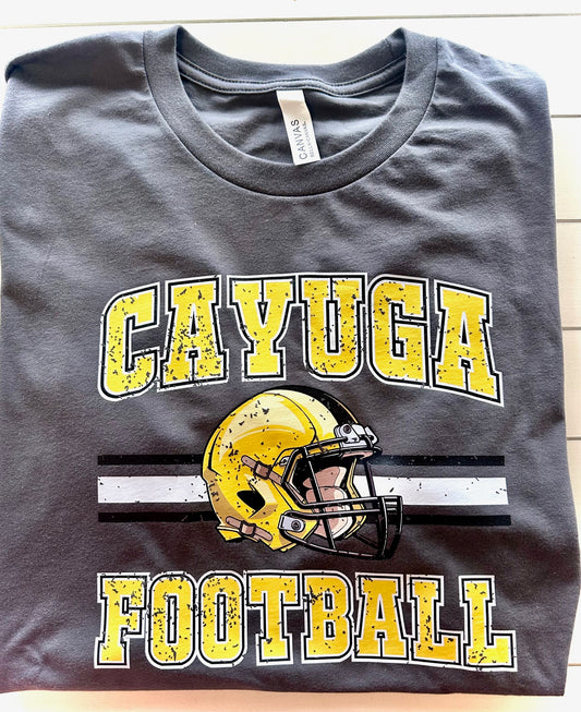 Cayuga Wildcats Vintage Football Spirit Tee