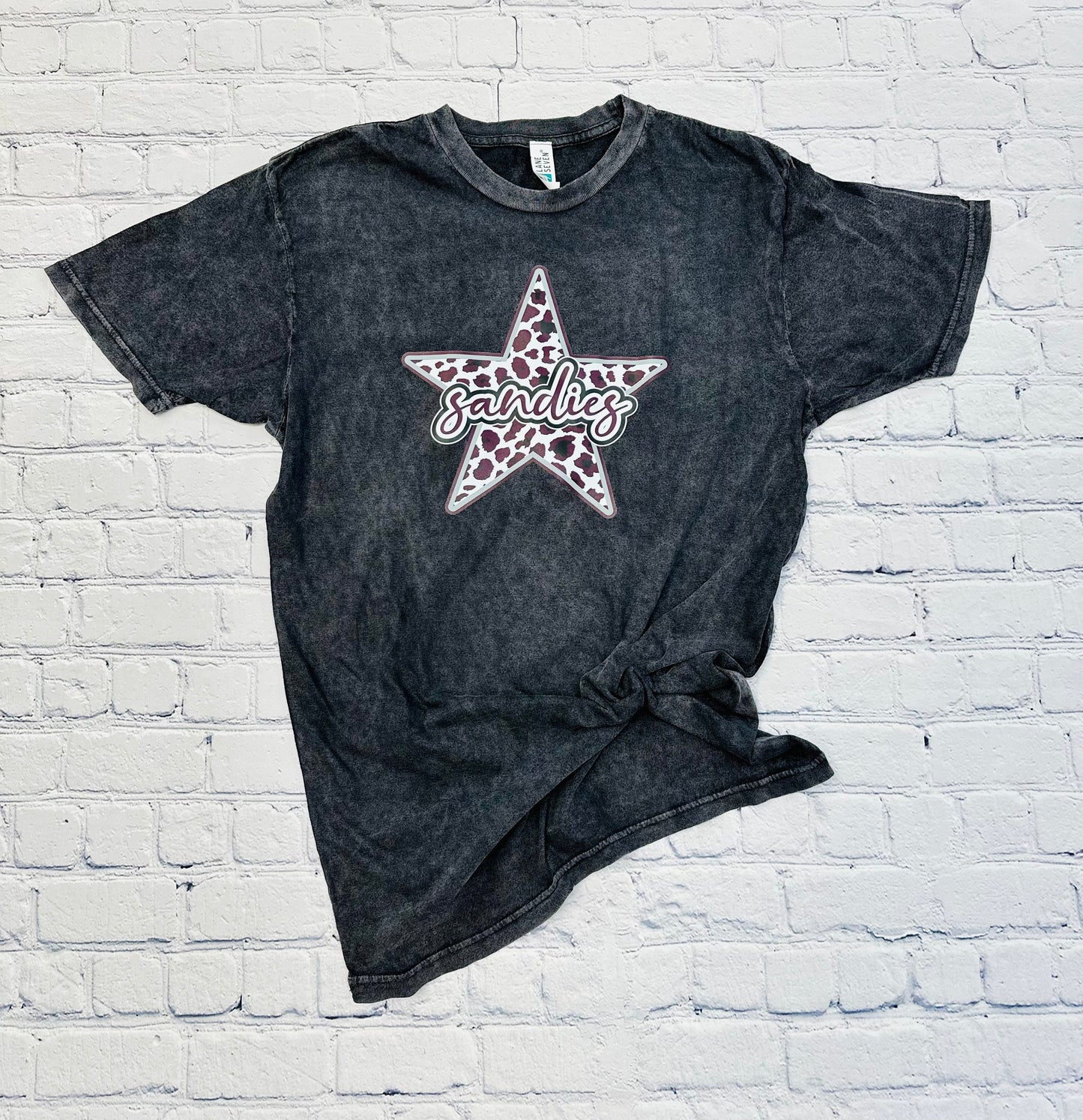 Grapeland Sandies Leopard Star Spirit Tee