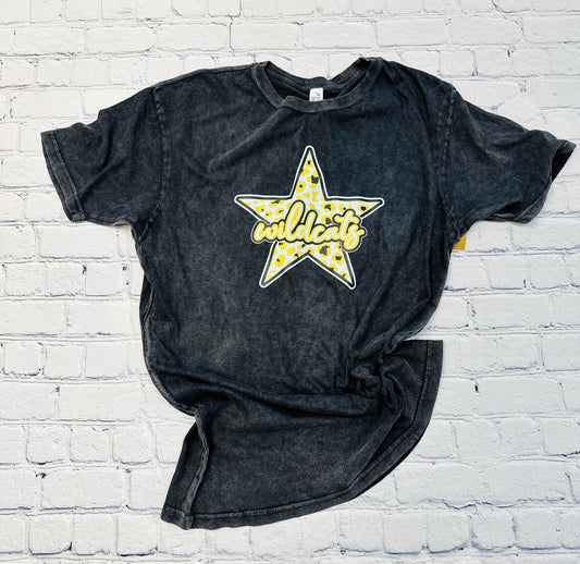 Cayuga Wildcats Leopard Star Spirit Tee