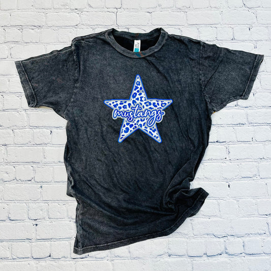 Slocum Mustangs Leopard Star Spirit Tee