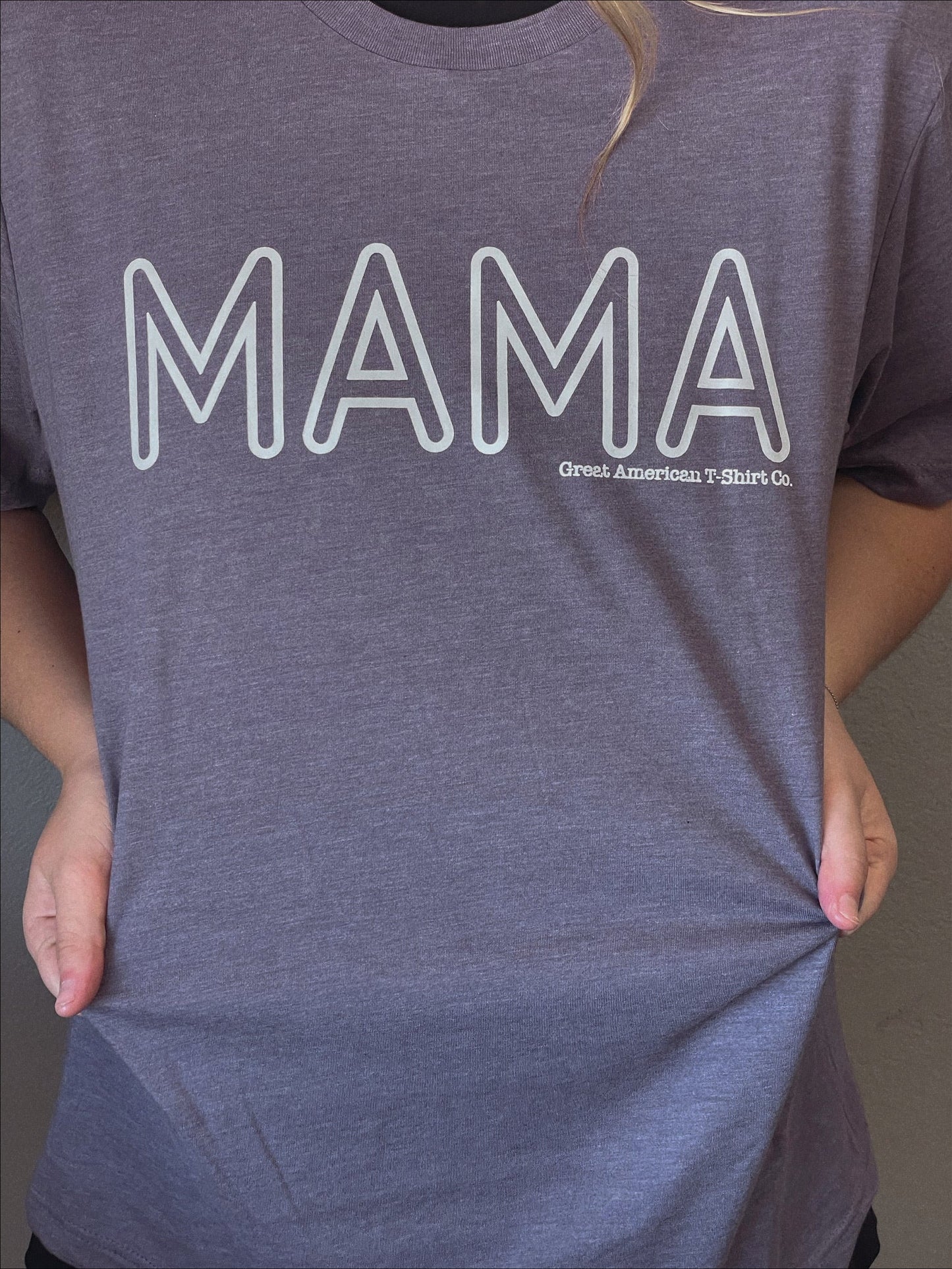 Heather Purple Mama Graphic Tee
