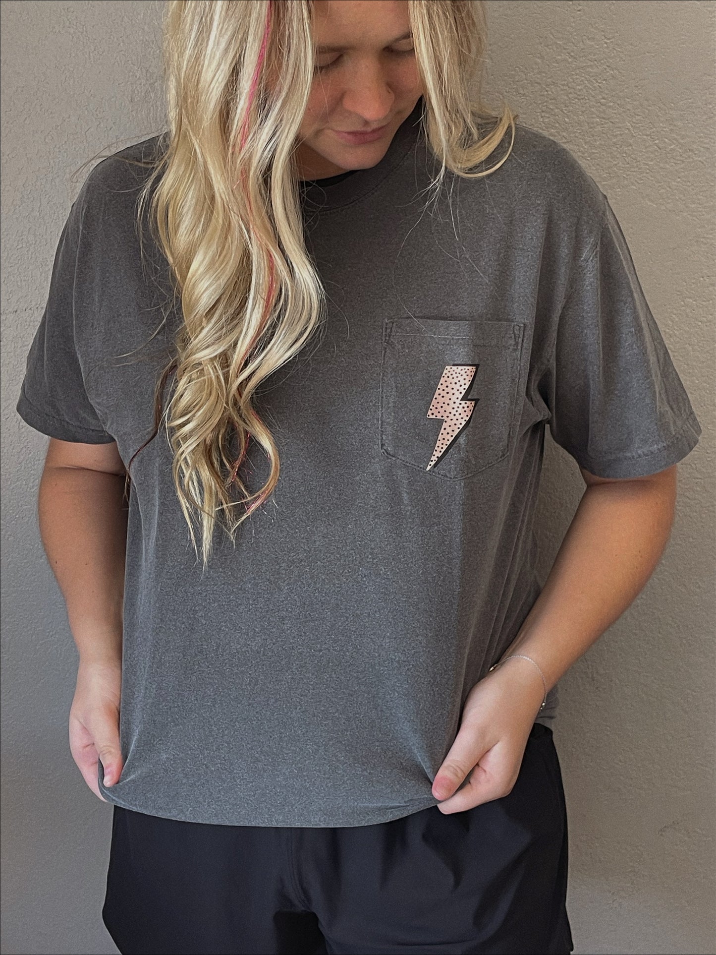 Pocket Lightning Bolt Graphic Tee