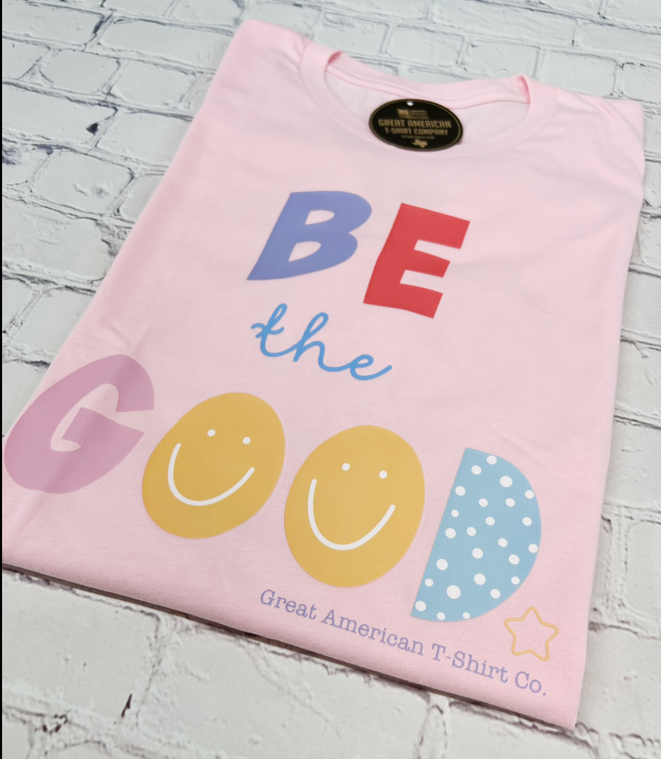 Light Pink Be The Good Graphic Tee