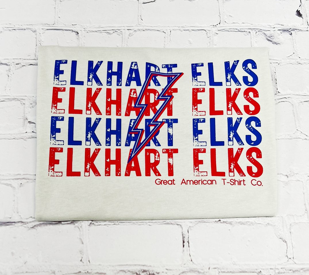 Elkhart Elks Lightning Bolt Spirit Graphic Tee