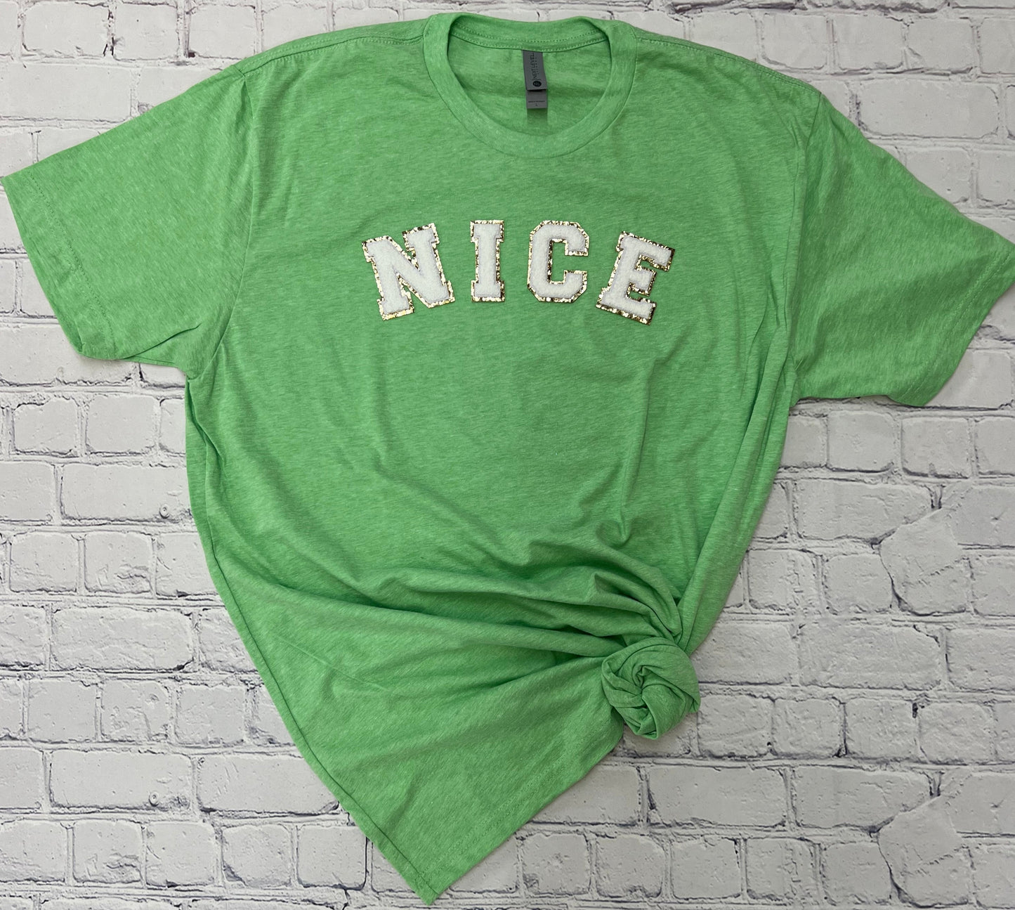 Naughty/Nice Letter Patch Graphic Tee