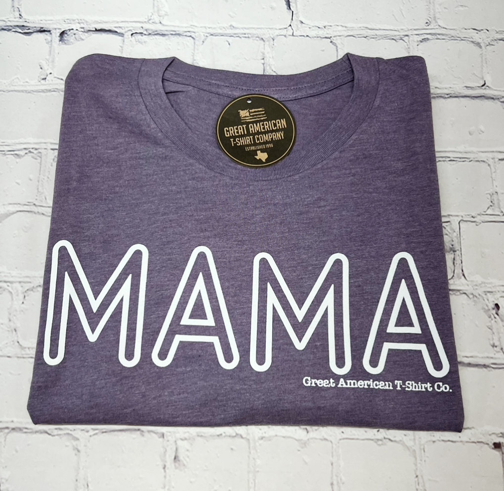 Heather Purple Mama Graphic Tee