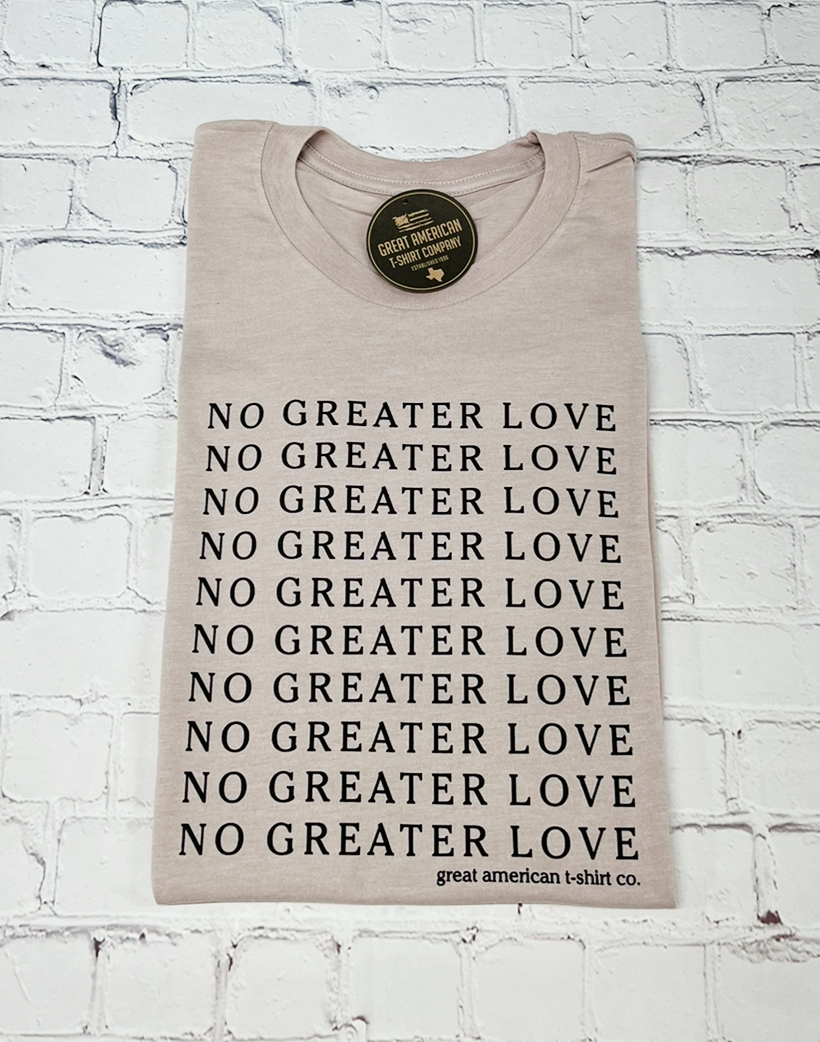 Heathered Pink No Greater Love Graphic Tee