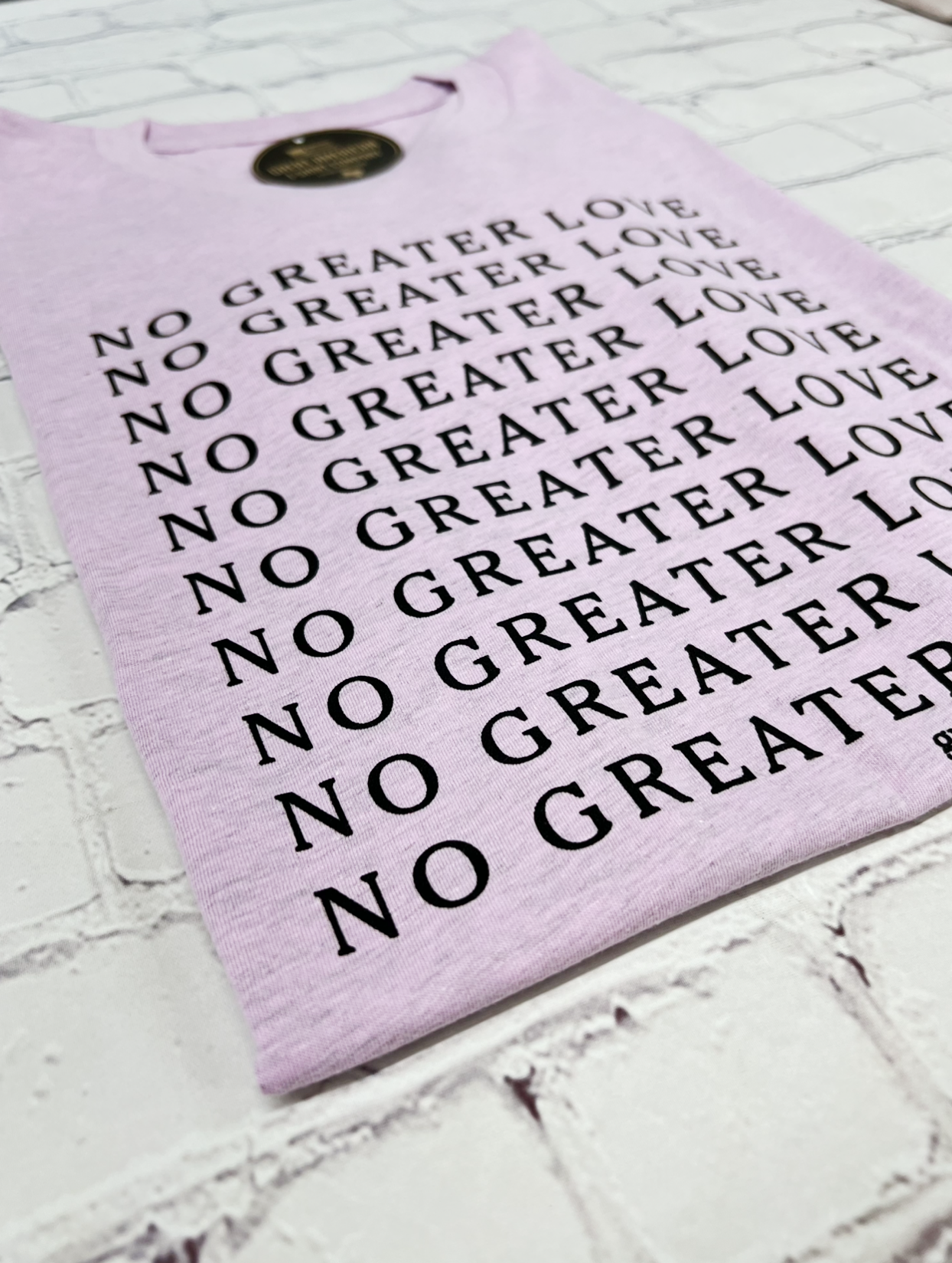 Lilac No Greater Love Graphic Tee