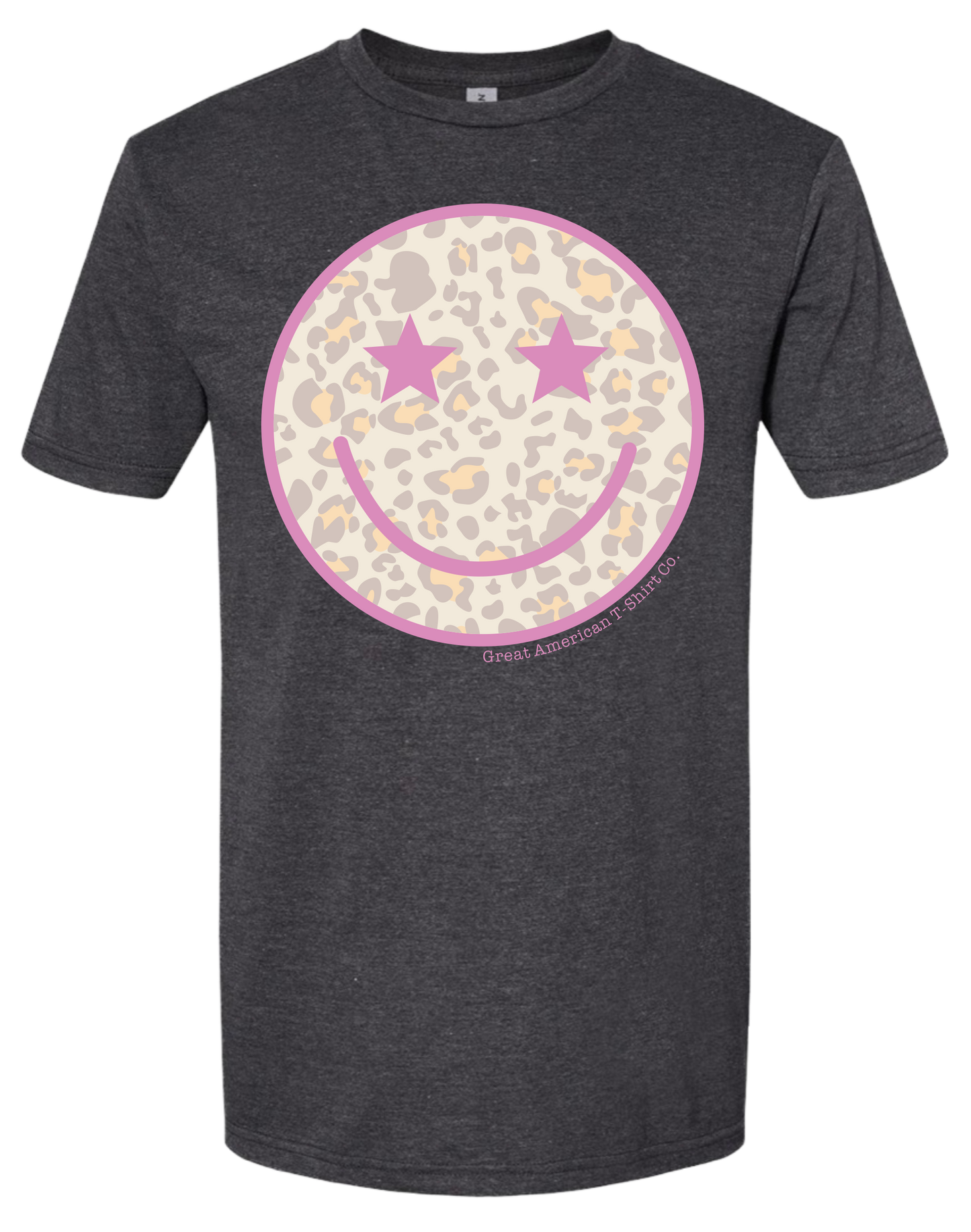 Leopard Smiley Face Graphic Tee