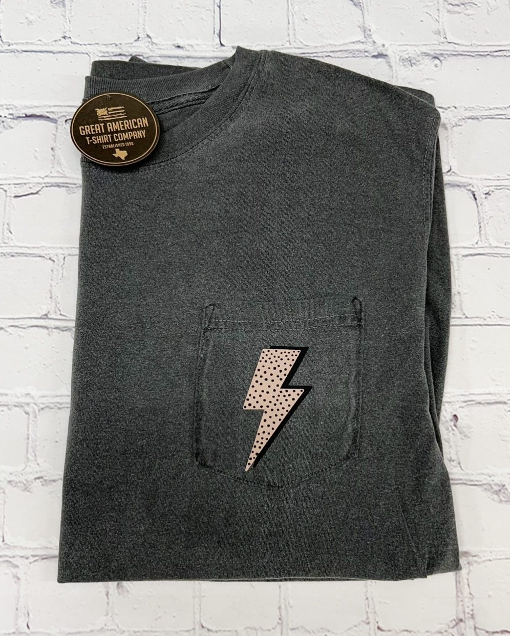 Pocket Lightning Bolt Graphic Tee