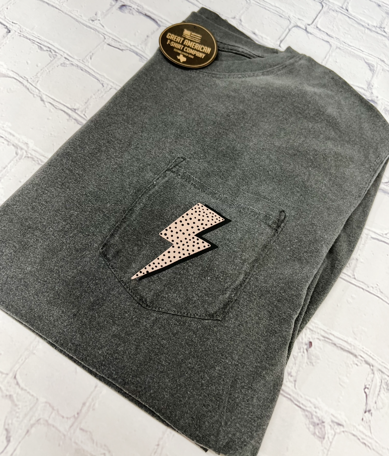 Pocket Lightning Bolt Graphic Tee