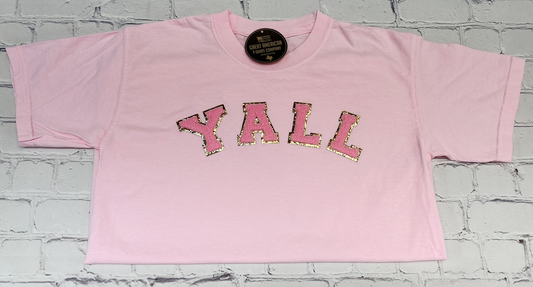 Y'all Glitter Patch Graphic Tee