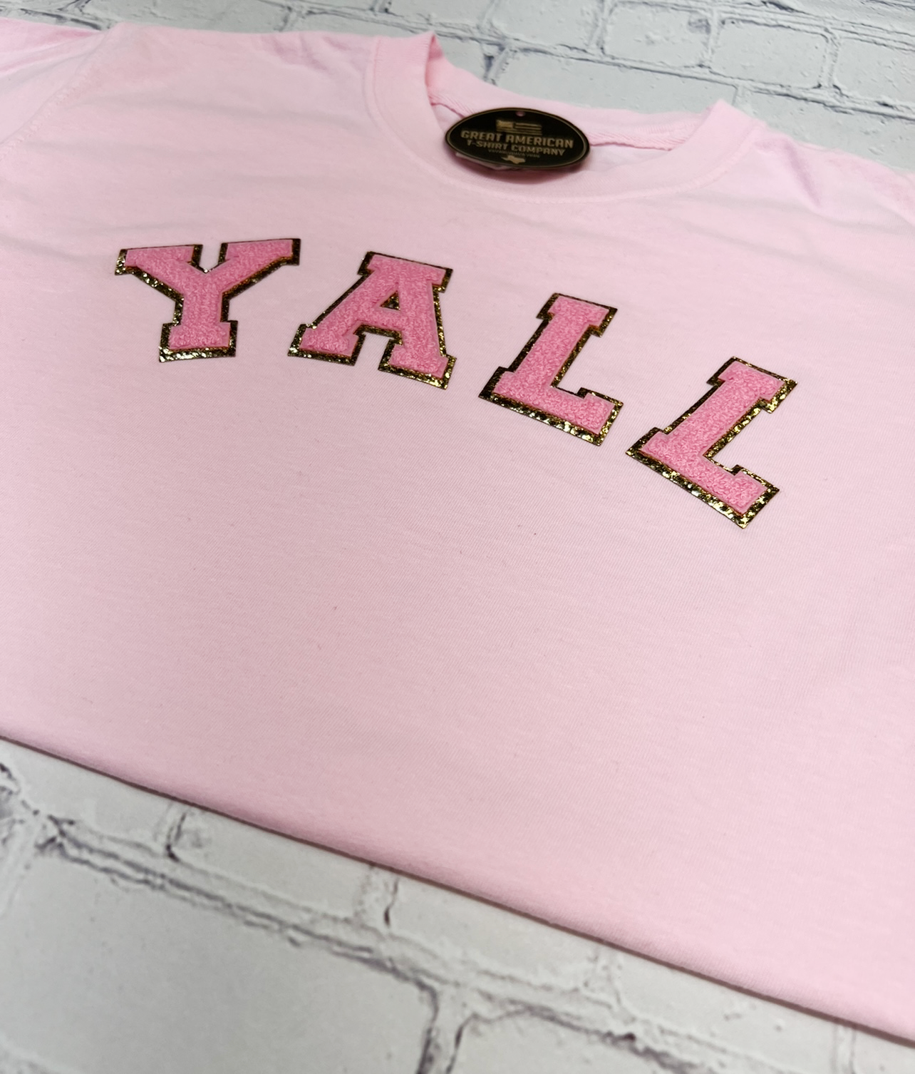 Y'all Glitter Patch Graphic Tee