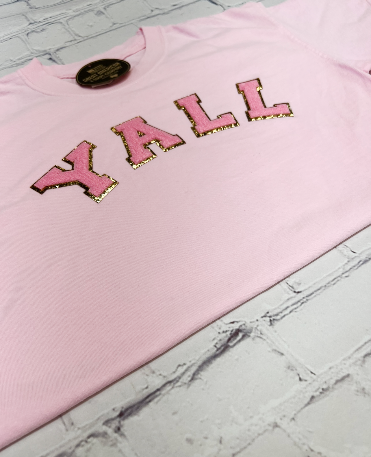 Y'all Glitter Patch Graphic Tee