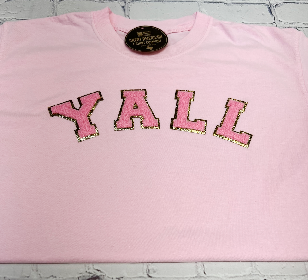 Y'all Glitter Patch Graphic Tee