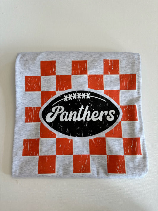 Orange/Black Checkered Football Spirit Tee