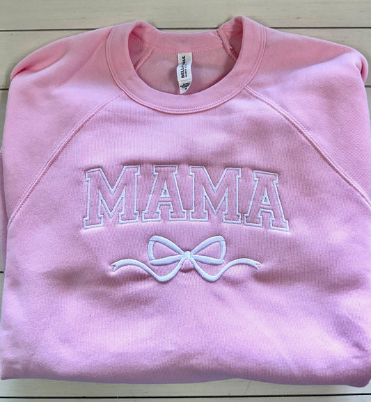 Mama and Bow - Embroidered Sweatshirt