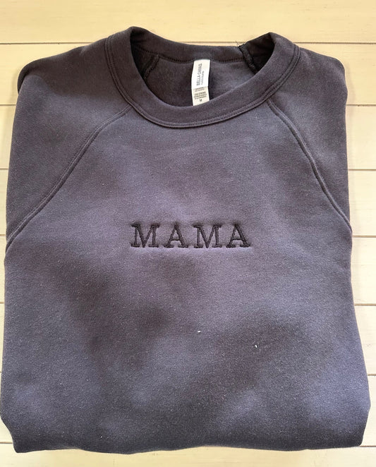 Simple Mama Text - Embroidered Sweatshirt