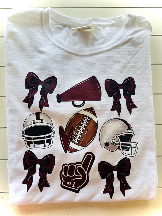 Grapeland Sandies Football Multibow Spirit Tee