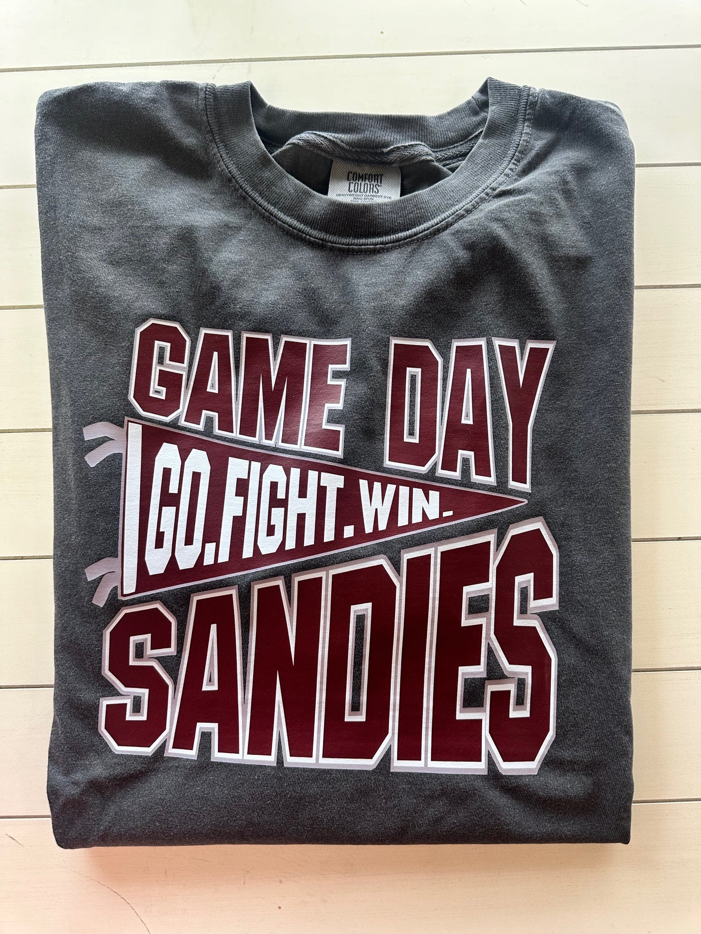 Grapeland Sandies Game Day Pennant Spirit Tee