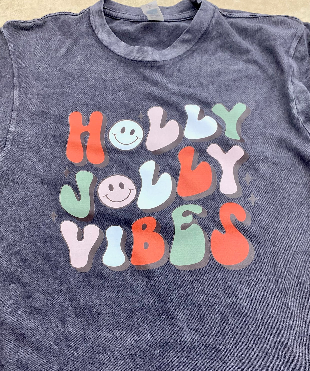 Holly Jolly Vibes Christmas Graphic Tee