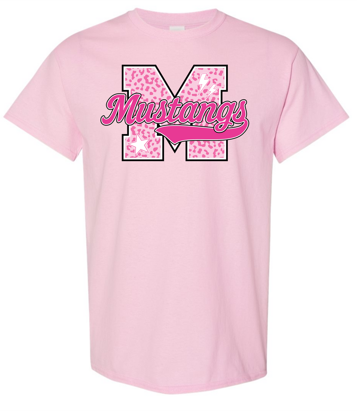 Pink Out Leopard Initial Spirit Graphic Tee