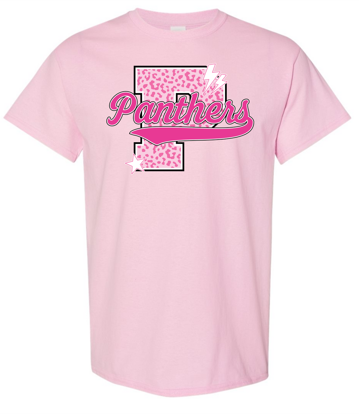Pink Out Leopard Initial Spirit Graphic Tee