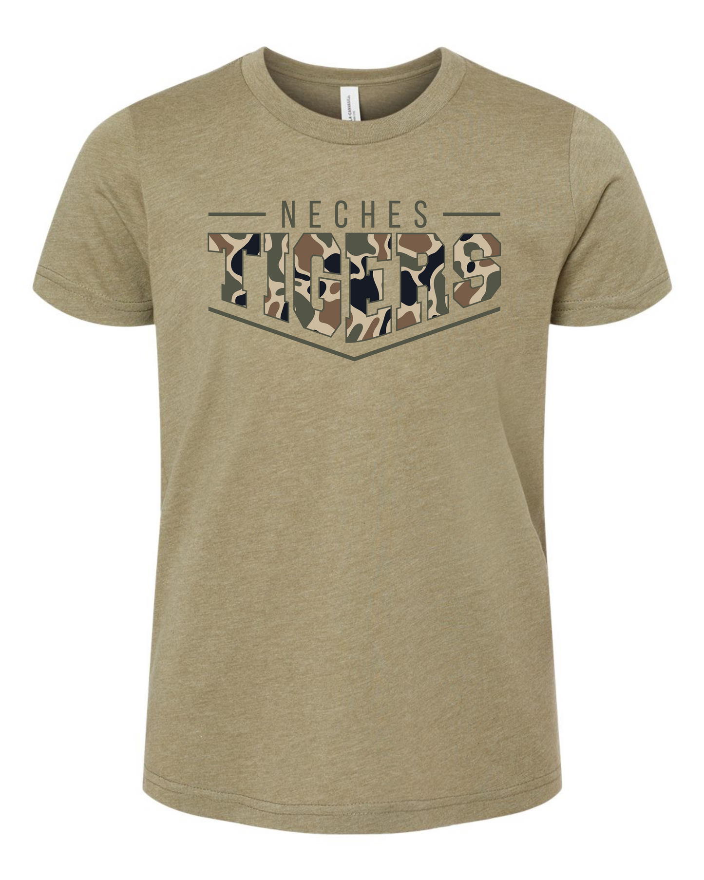 Pointed Camo Spirit Graphic Tee - Multi School and Custom