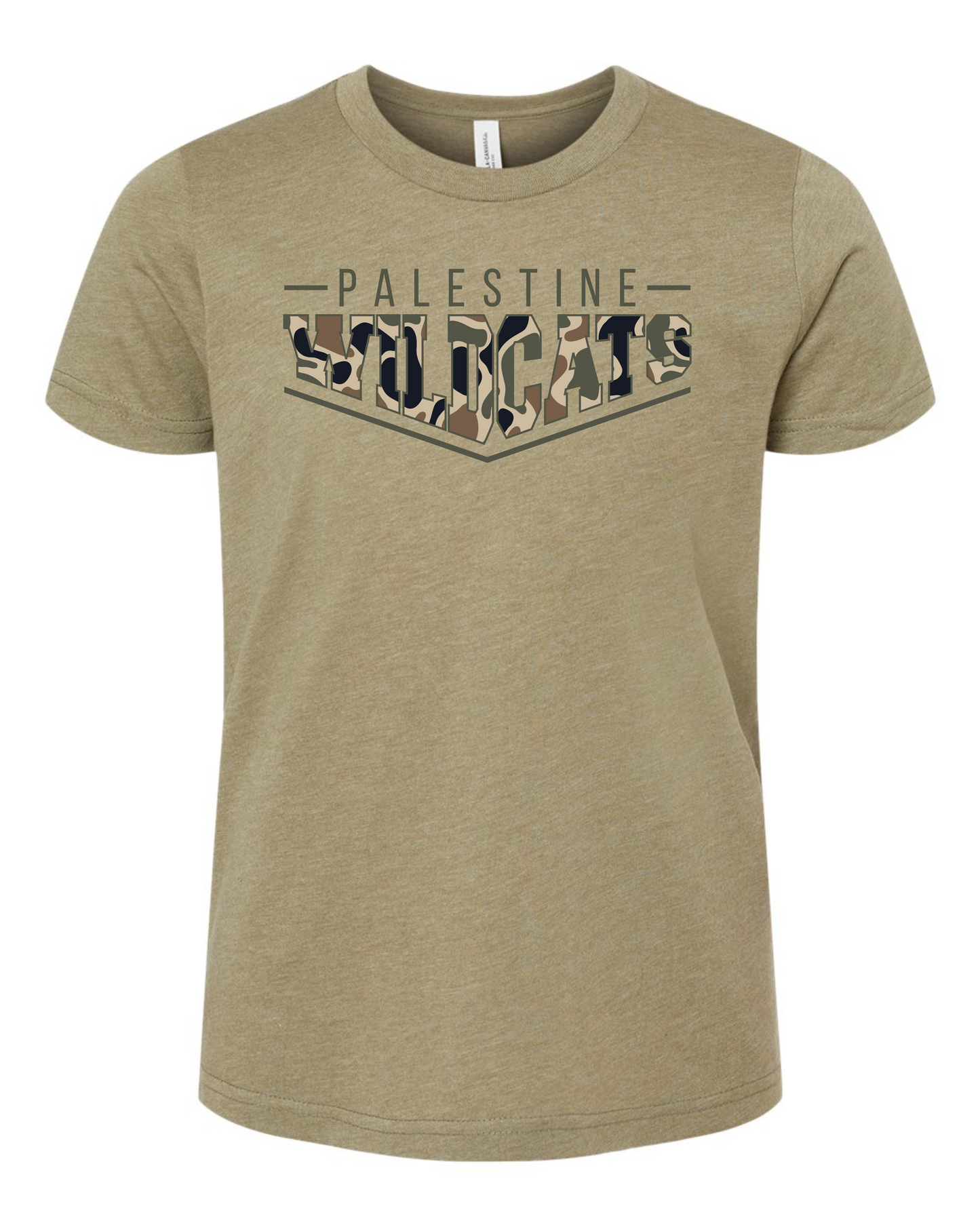 Pointed Camo Spirit Graphic Tee - Multi School and Custom