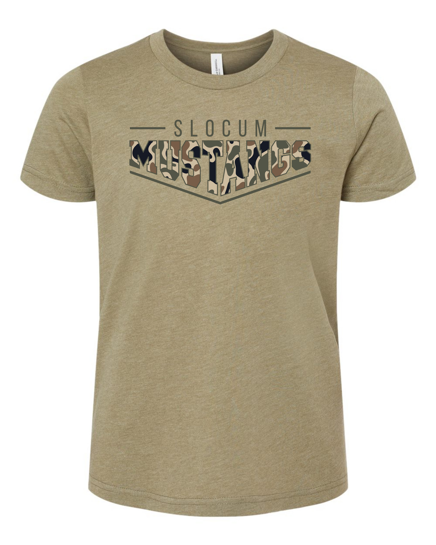 Pointed Camo Spirit Graphic Tee - Multi School and Custom