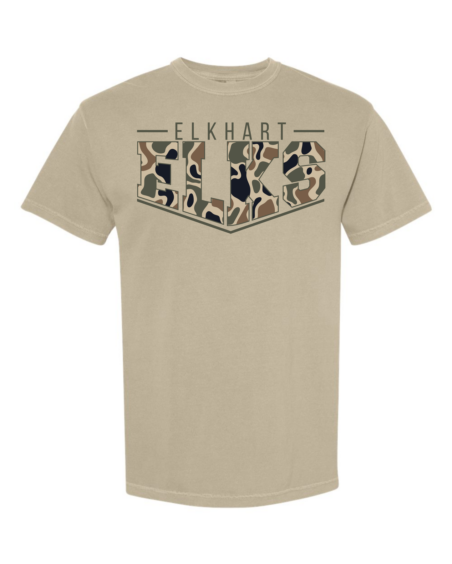 Pointed Camo Spirit Graphic Tee - Multi School and Custom