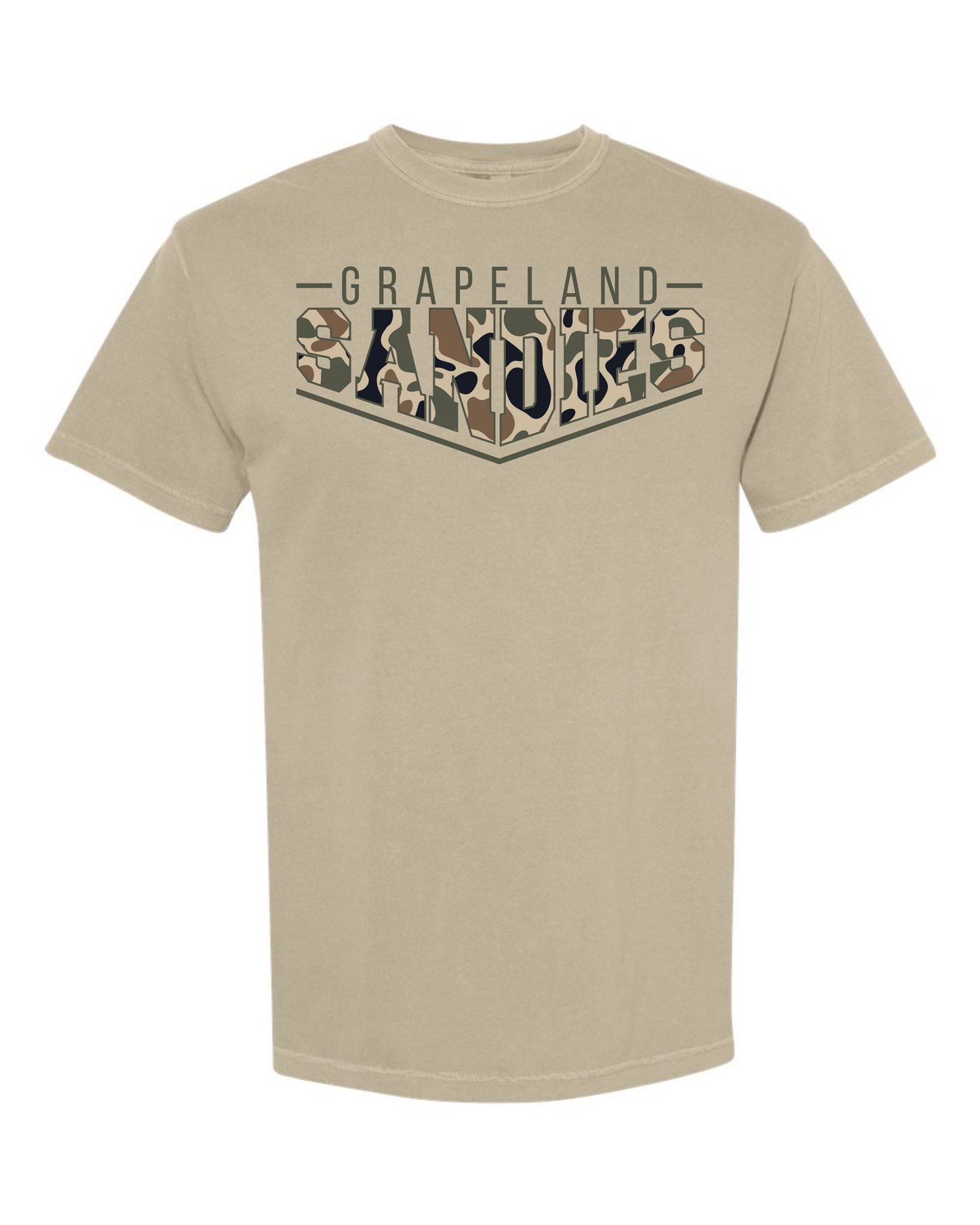 Pointed Camo Spirit Graphic Tee - Multi School and Custom